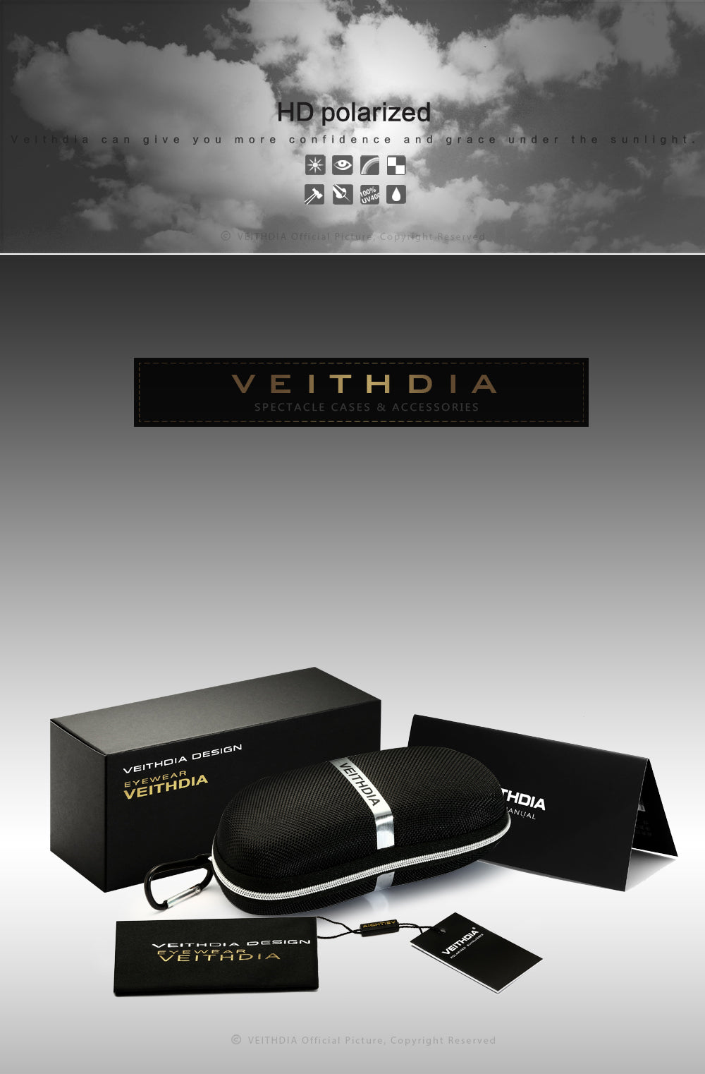 NEW | VEITHDIA | Polarized Sunglasses